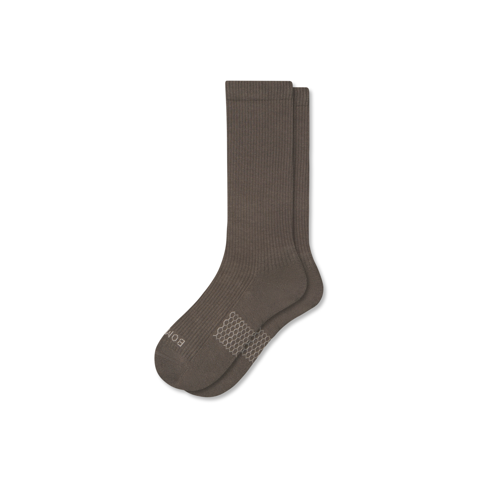 Modern Rib Calf Socks - mushroom L [10034]