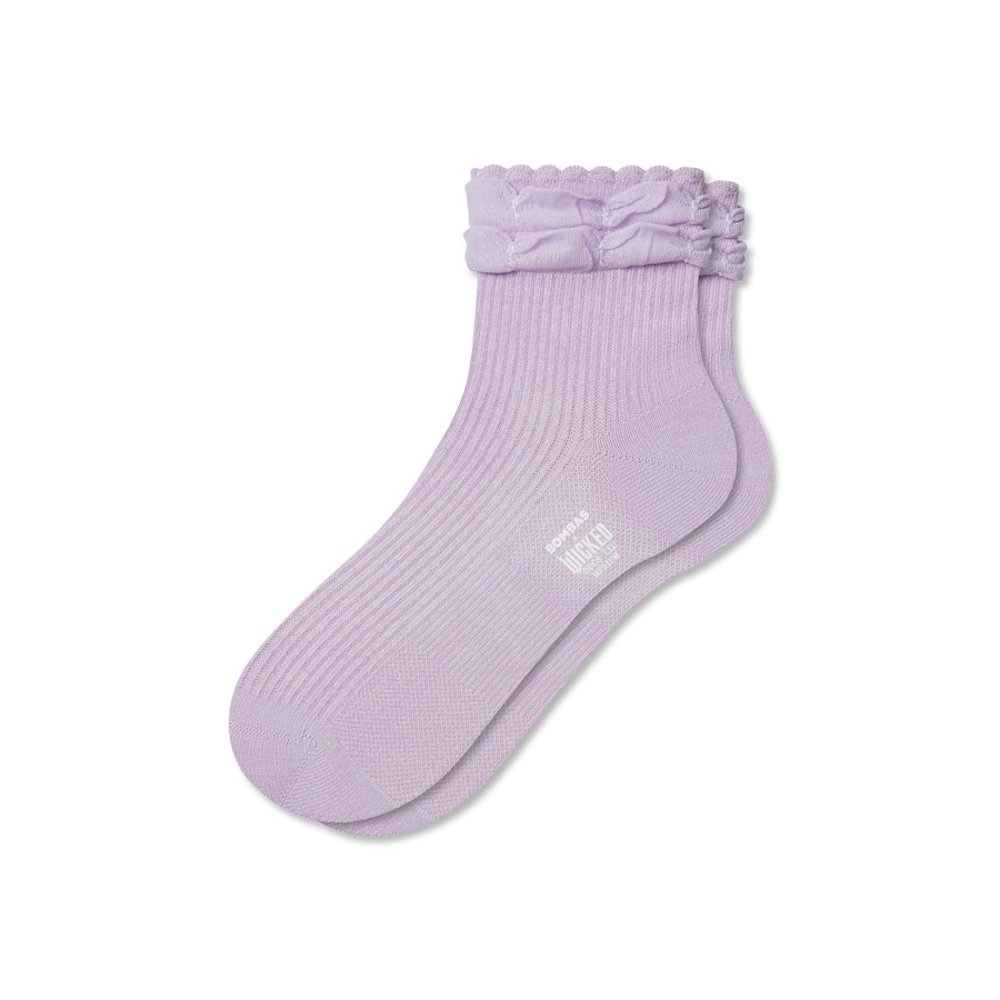 Wicked x Bombas Ruffle Quarter Socks - Studio Crew Step