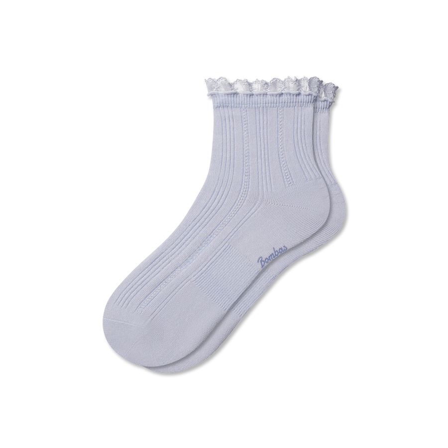 Women's Ruffle Lace Quarter Socks - Soft Studio Move