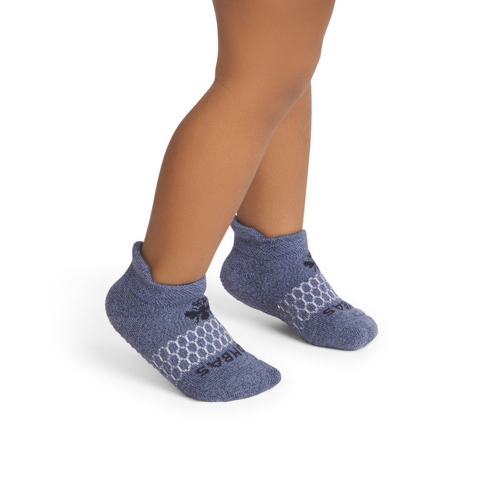 Toddler Gripper Ankle Socks - oyster blue TO1 [10120]