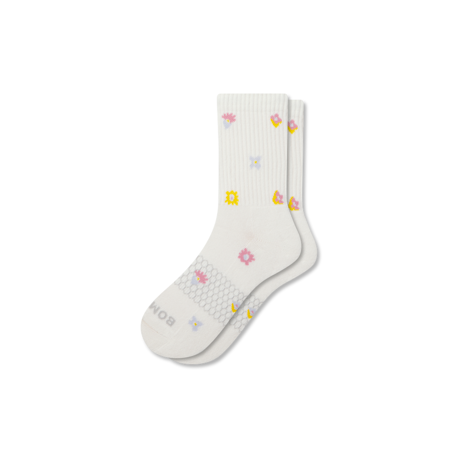 Women’s Garden Party Half Calf Socks - Smooth School Step