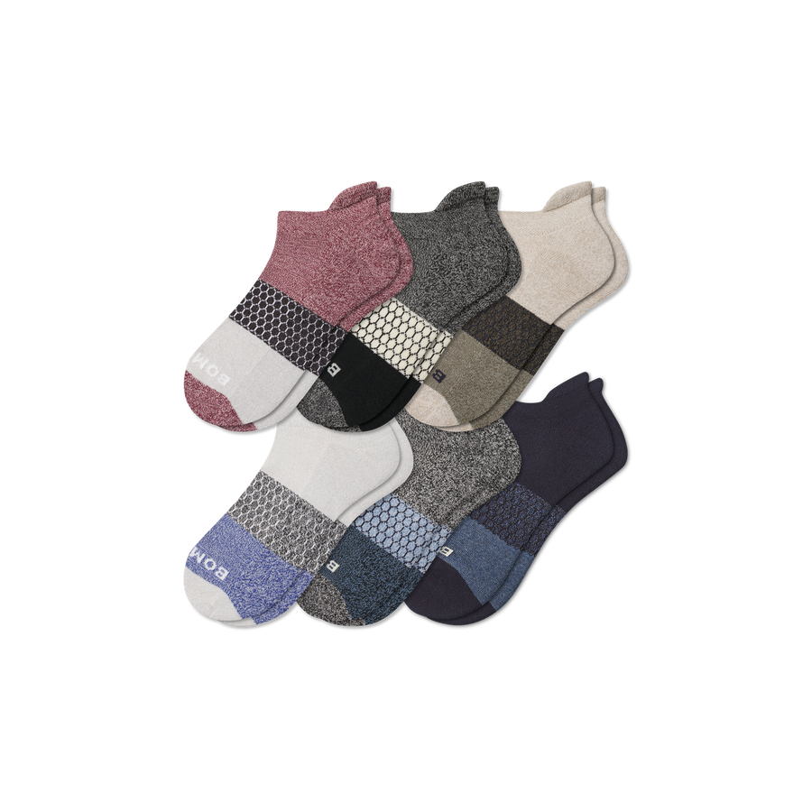Men’s Tri-Block Ankle Sock 6-pack - Studio Recovery Cushion