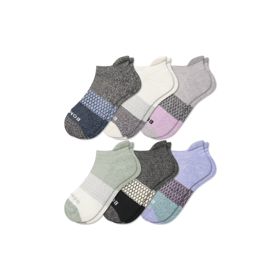Youth Tri-Block Ankle Sock 6-Pack - Everyday Weekend Pair