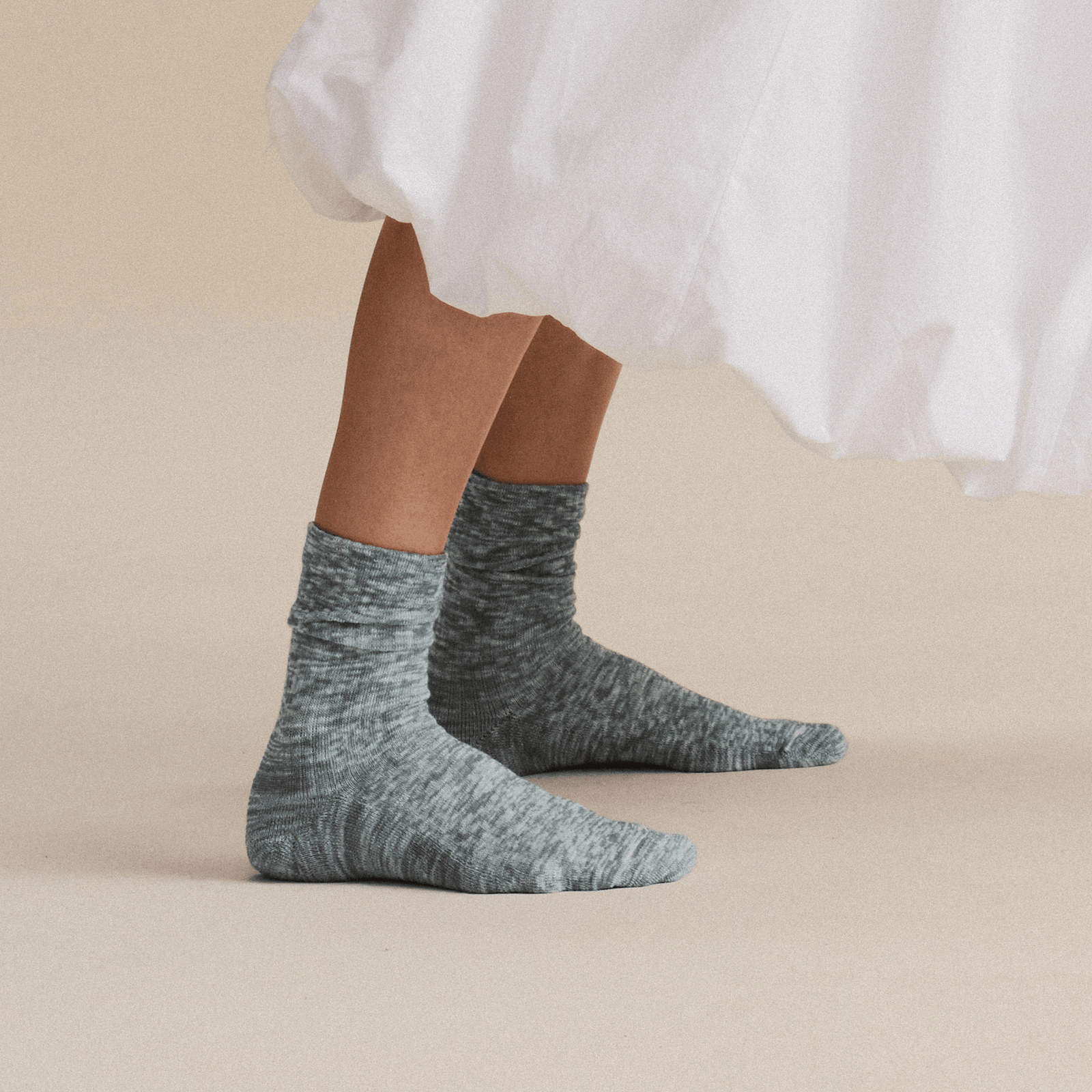 Summer Slub Half Calf Socks - Sea Storm [LIFESTYLE] [10392]