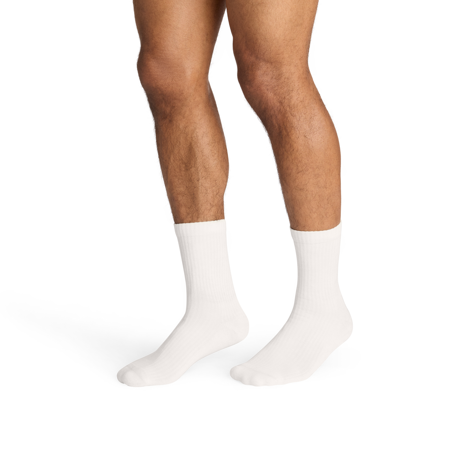 Summer Slub Half Calf Socks - Soft White MO1 [10392]