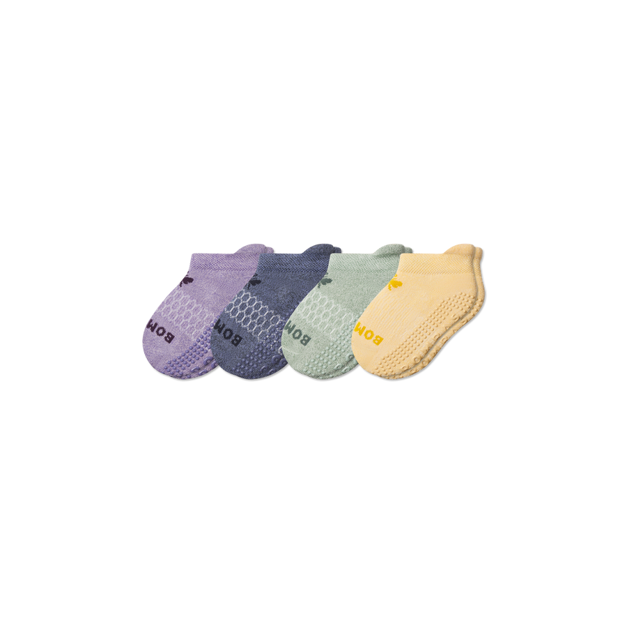 Toddler Marl Gripper Ankle Sock 4-Pack - Outdoor Court Pair