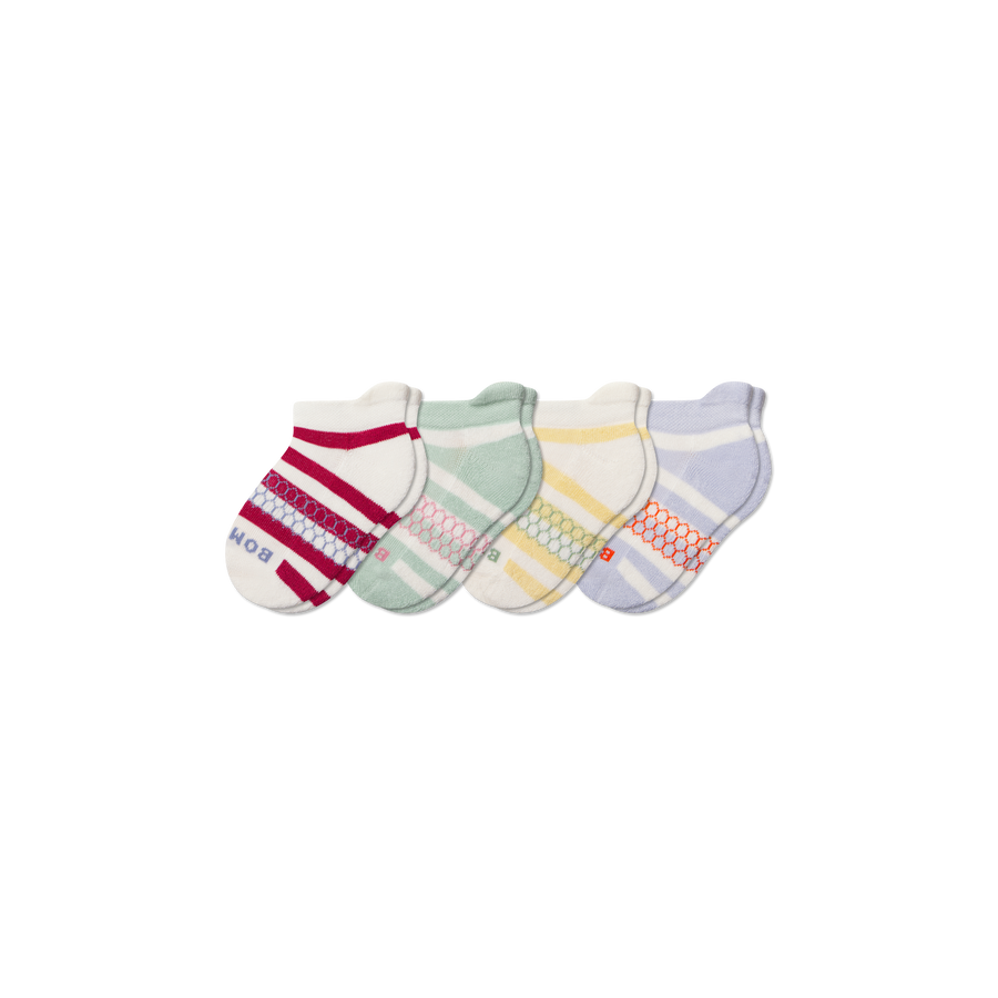 Junior Stripes Ankle Sock 4-Pack - Studio Low Cut Comfort