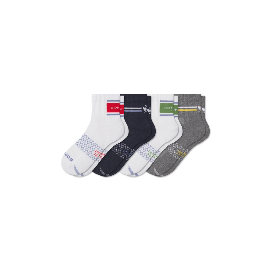 Men's All Sport Quarter Sock 4-Pack - Cozy School Step