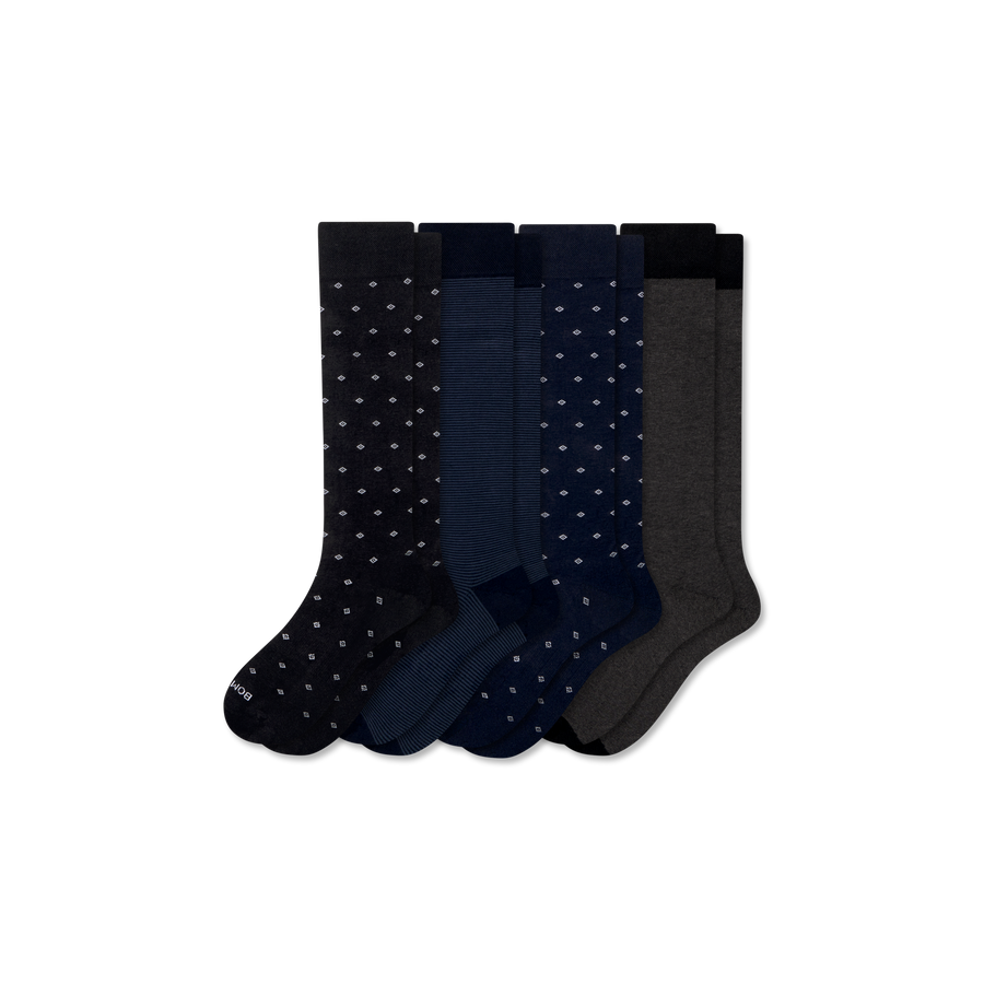 Men's Dress Over the Calf Sock 4-Pack - Easy Run Support