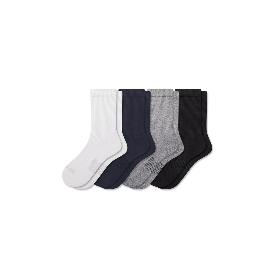 Men's Modern Rib Half Calf Sock 4-Pack - Weekend Ankle Step