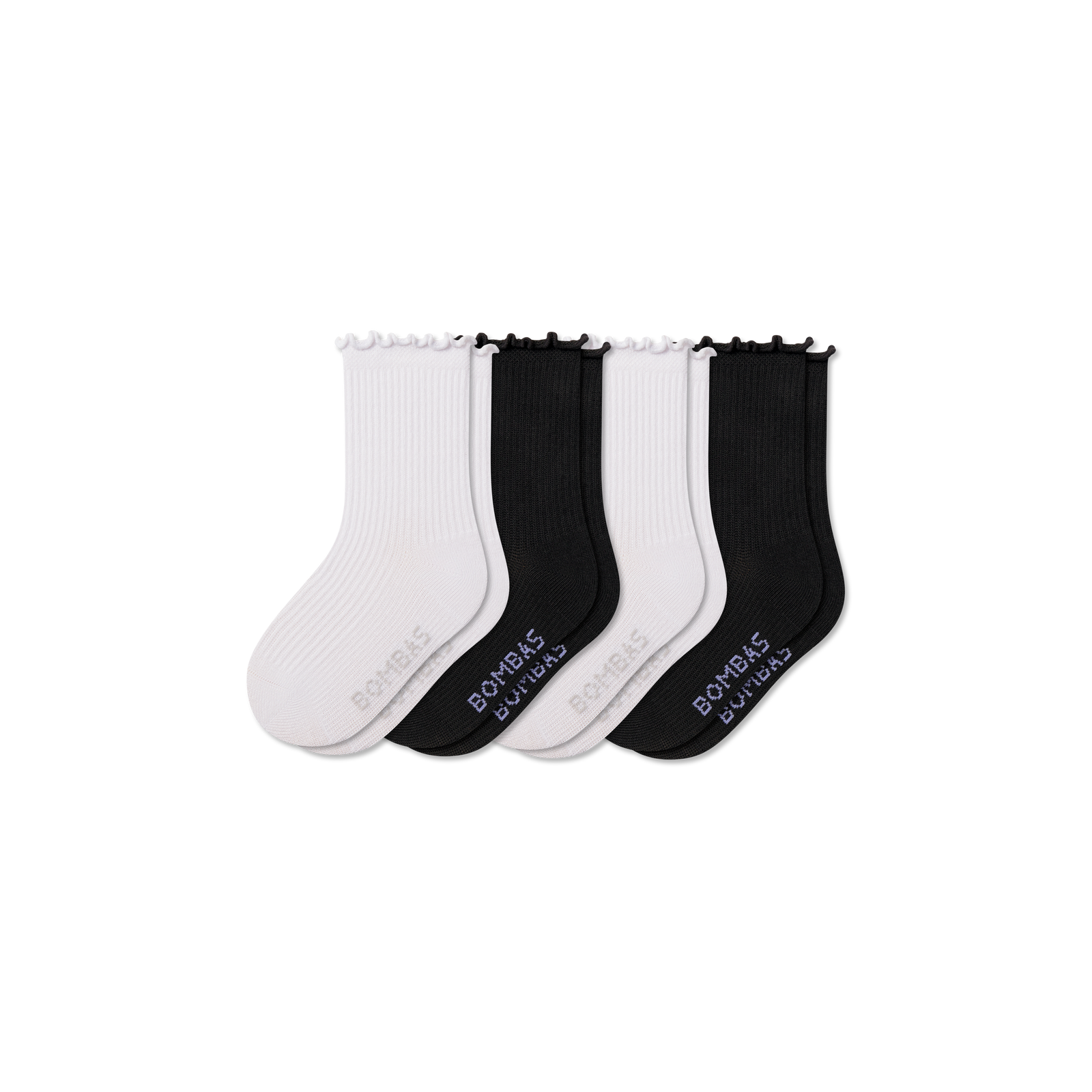 Junior Lightweight Calf Socks - white black mix L [10924]