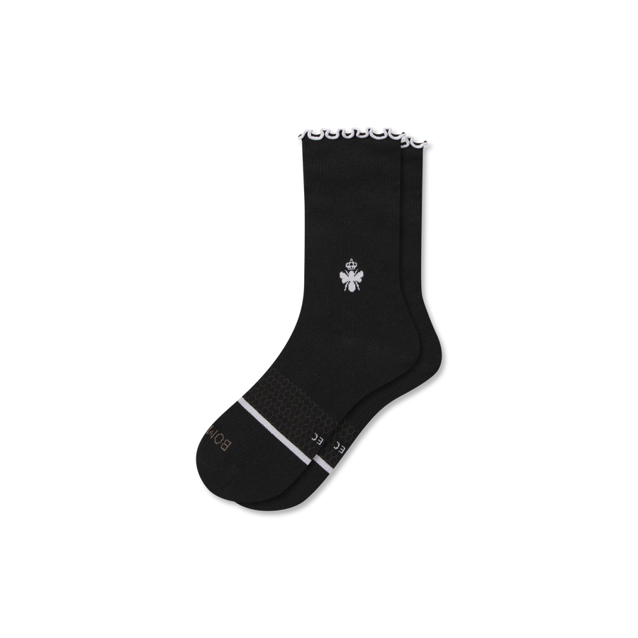 Women’s Ruffle Sport Half Calf Socks - Steady Crew Support