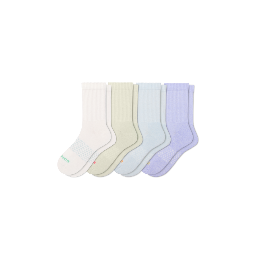 Women's Marl Half Calf Sock 4-Pack - Easy School Comfort