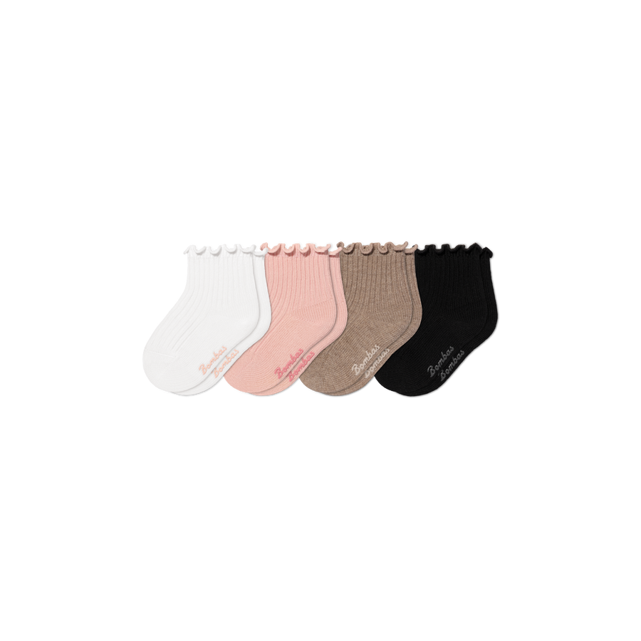 Baby Ruffle Rib Calf Sock 4-Pack (6-12 Months) - Comfort Hike Step