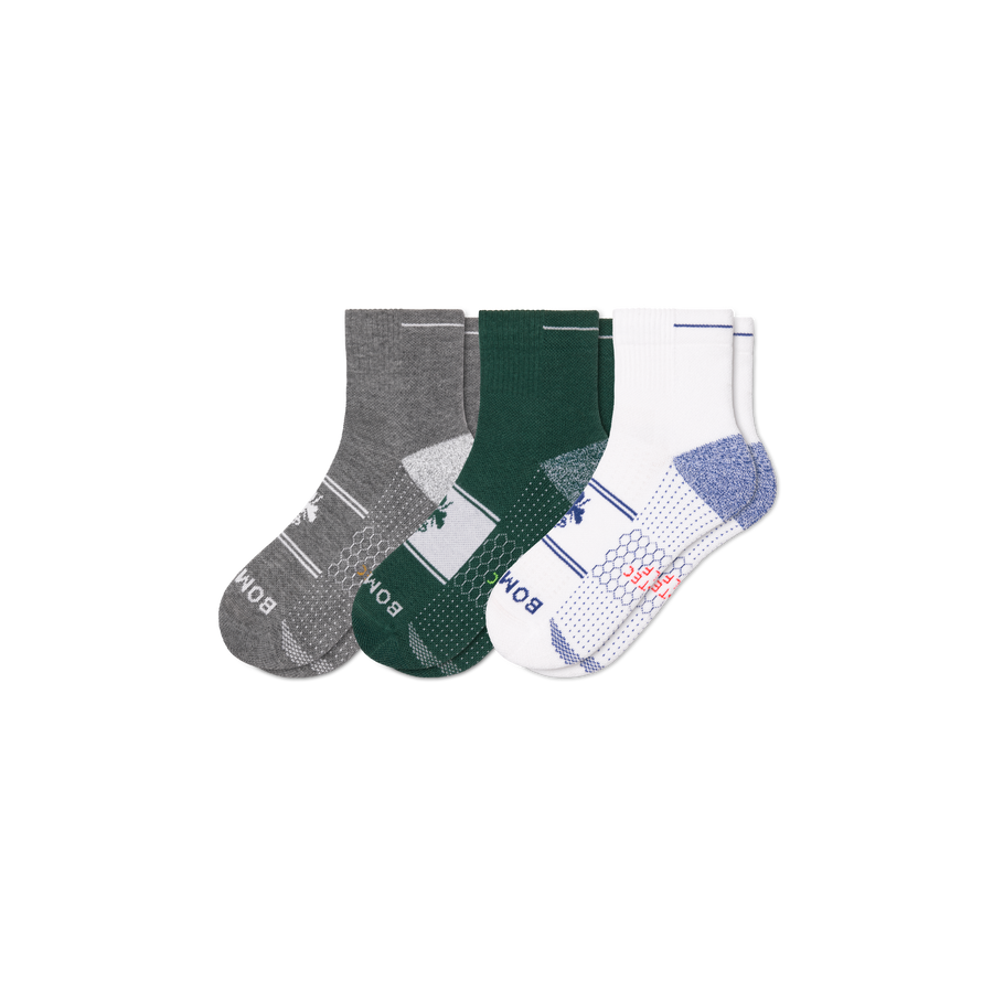 Men's Golf Quarter Sock 3-Pack - Breathable Court Rotation