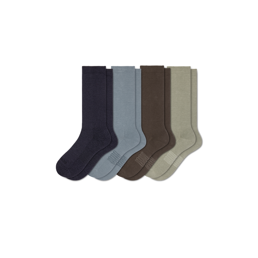 Men's Modern Rib Calf Sock 4-Pack - Trail School Wear