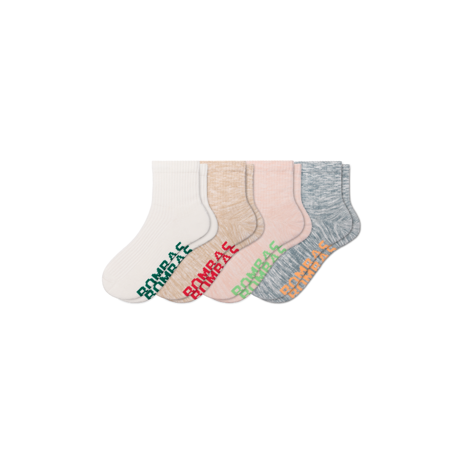 Women's Summer Ragg Quarter Sock 4-Pack - Breathable Office Move