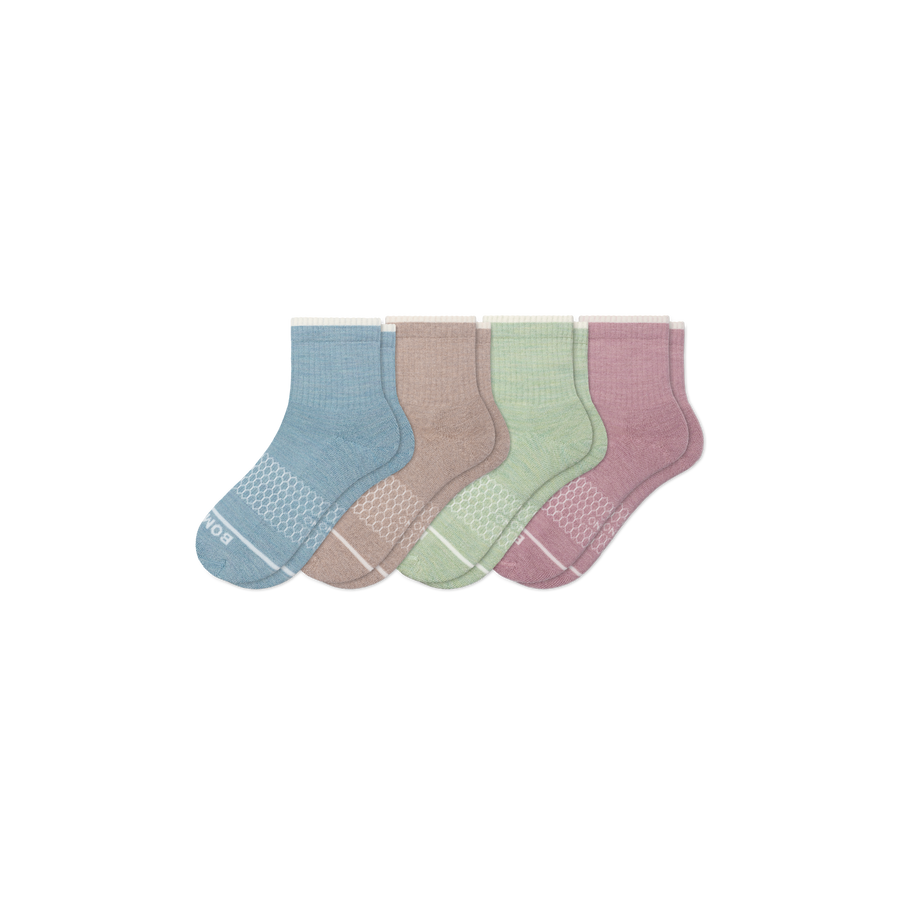 Women's Merino Wool Blend Quarter Sock 4-Pack - Classic Weekend Rotation