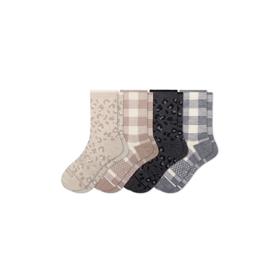 Women's Merino Wool Blend Half Calf Sock 4-Pack - Light Everyday Move