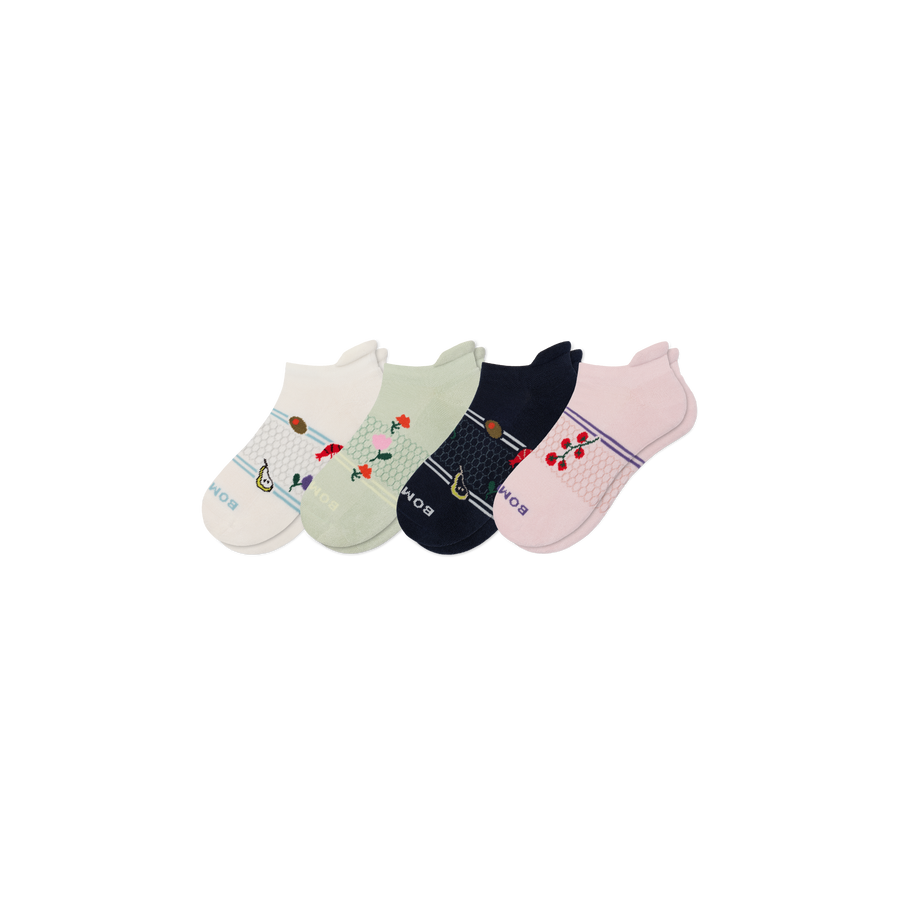 Women's Dinner Party Ankle Sock 4-Pack - Easy Court Cushion