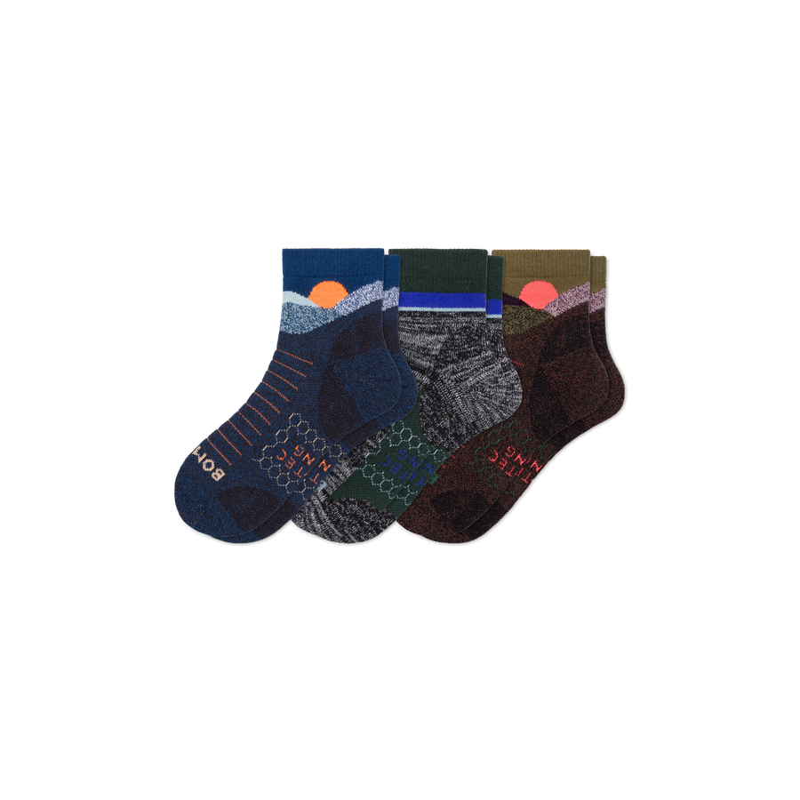 Men's Hiking Quarter Sock 3-Pack - Daily No Show Cushion