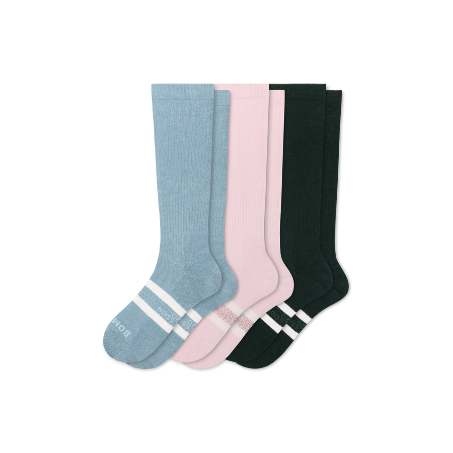 Women's Everyday Compression Knee High Sock 3-Pack (15-20mmHg) - Court Hold