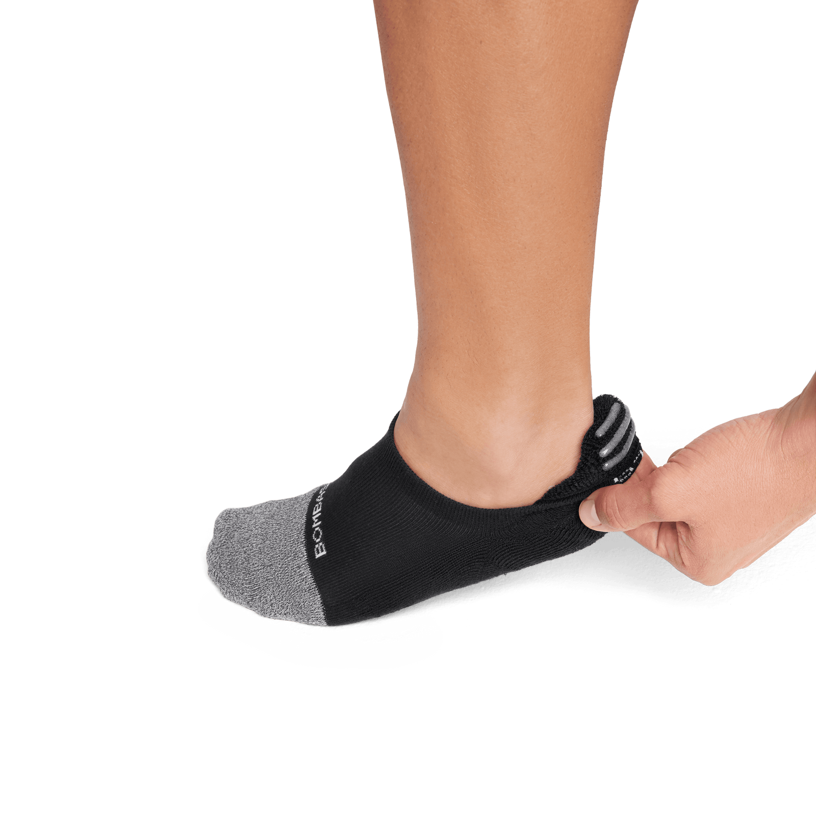 Cushioned No Show Socks - Black MO Detail [3023]