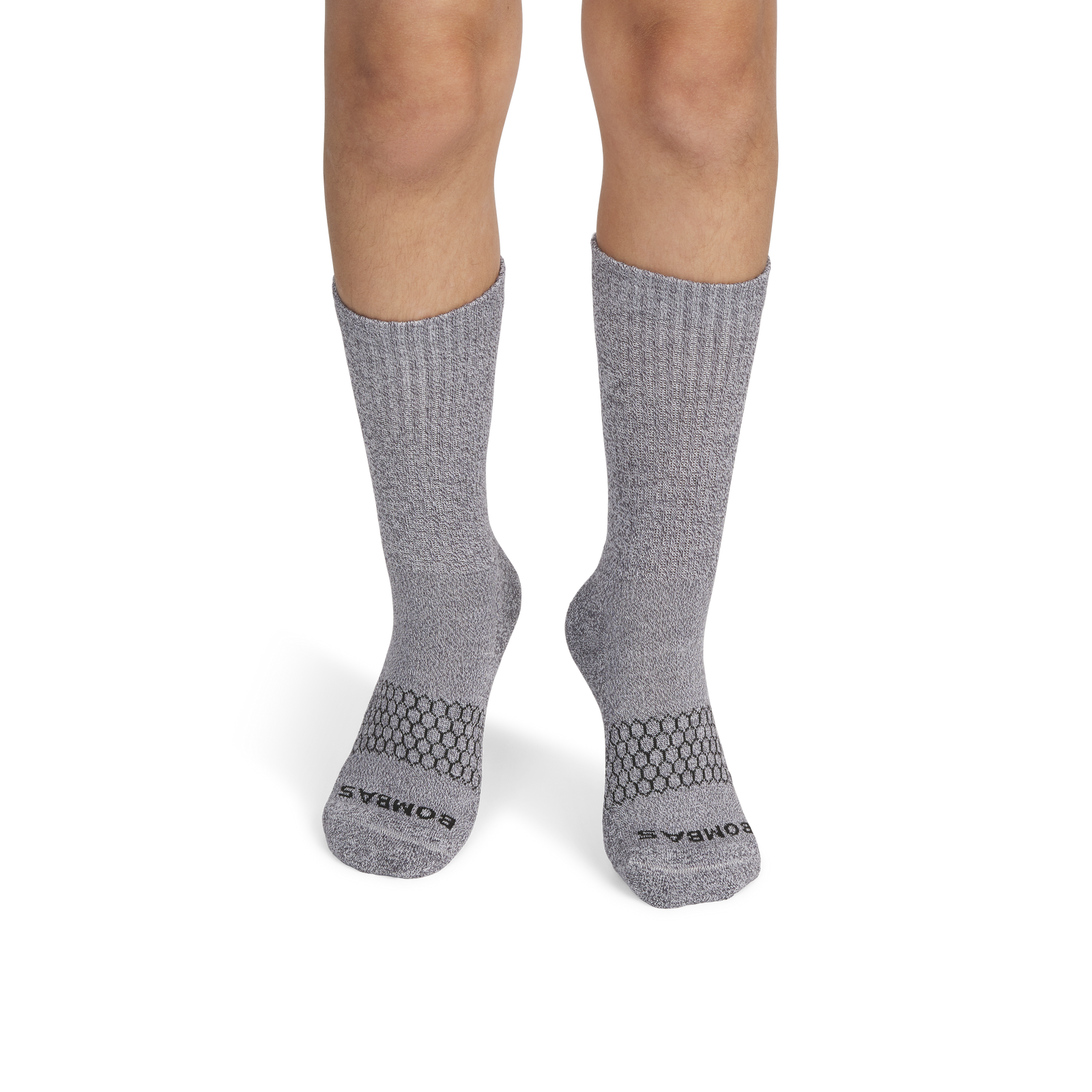 Marl Calf Socks - Charcoal / White YO1 [3129]