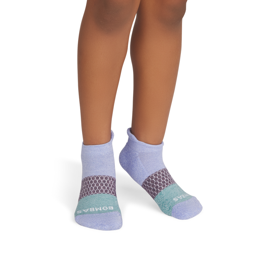 Tri-Block Ankle Sock - peri winkle mauve YO1 [3628]