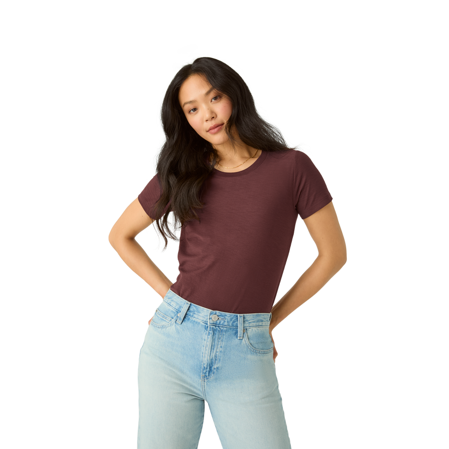 Women's Air Slub Crew Neck T-Shirt - Relaxed Cut