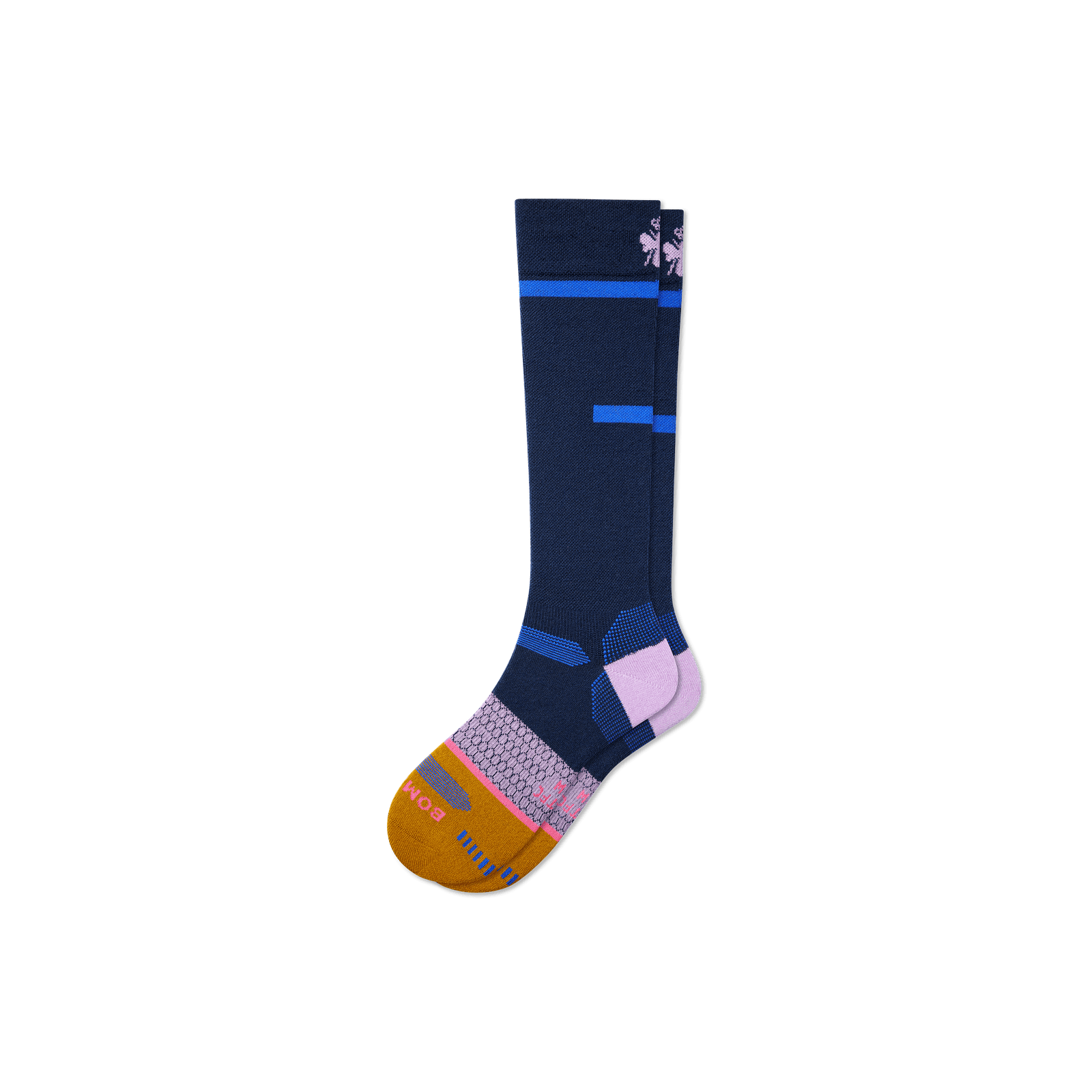 Merino Wool Blend Ski & Snowboard Midnight Navy Neon Cobalt L