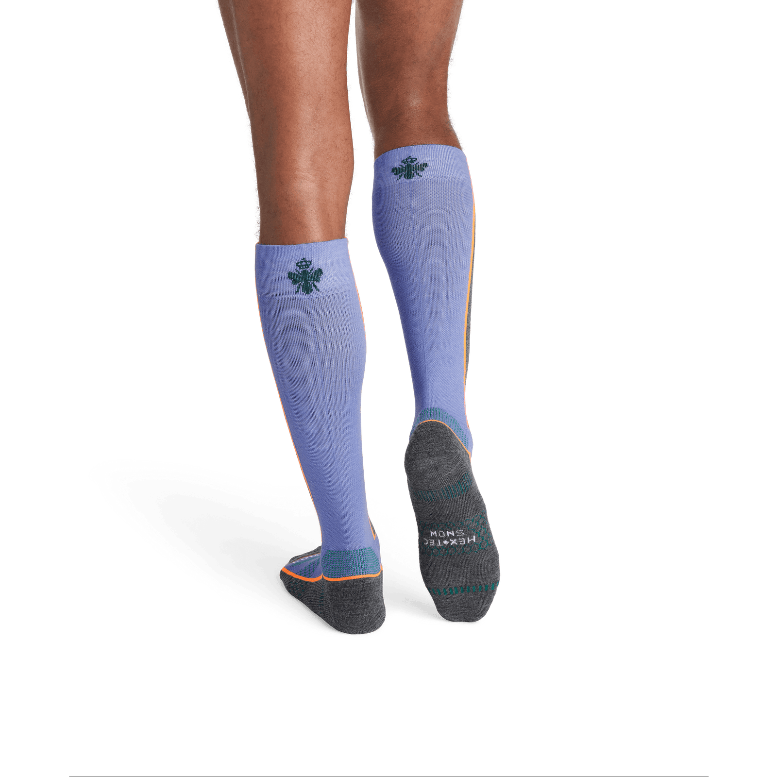 Merino Wool Blend Mid-Cushion Ski & Snowboard Socks Blue Iris MO2