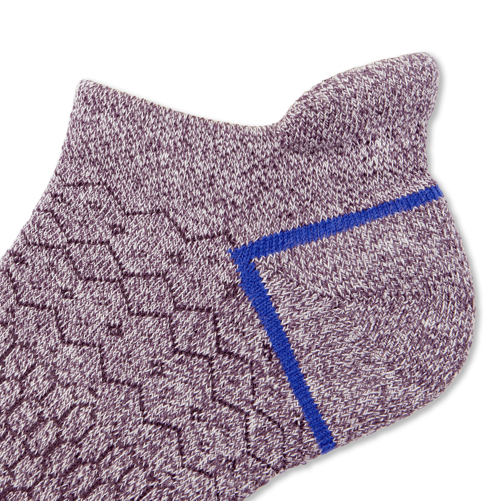 Women's Fair Isle Ankle Socks Purple Plum Detail
