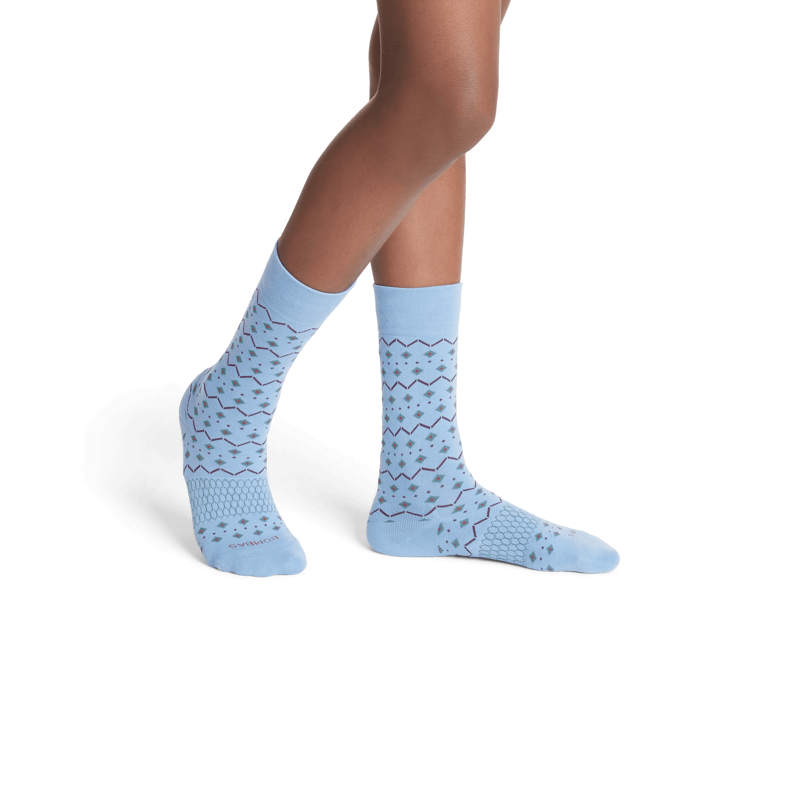 Youth Dress Micro Fair Isle Calf Celeste YO1
