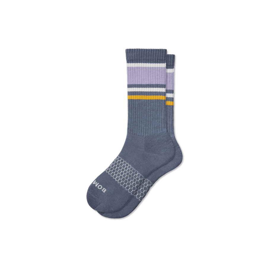 Men's Stripes Calf Socks - Outdoor Home Wear