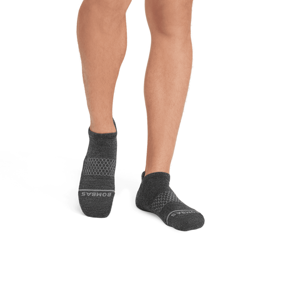 Merino Wool Bland Ankle Socks - Charcoal MO1 [7531]