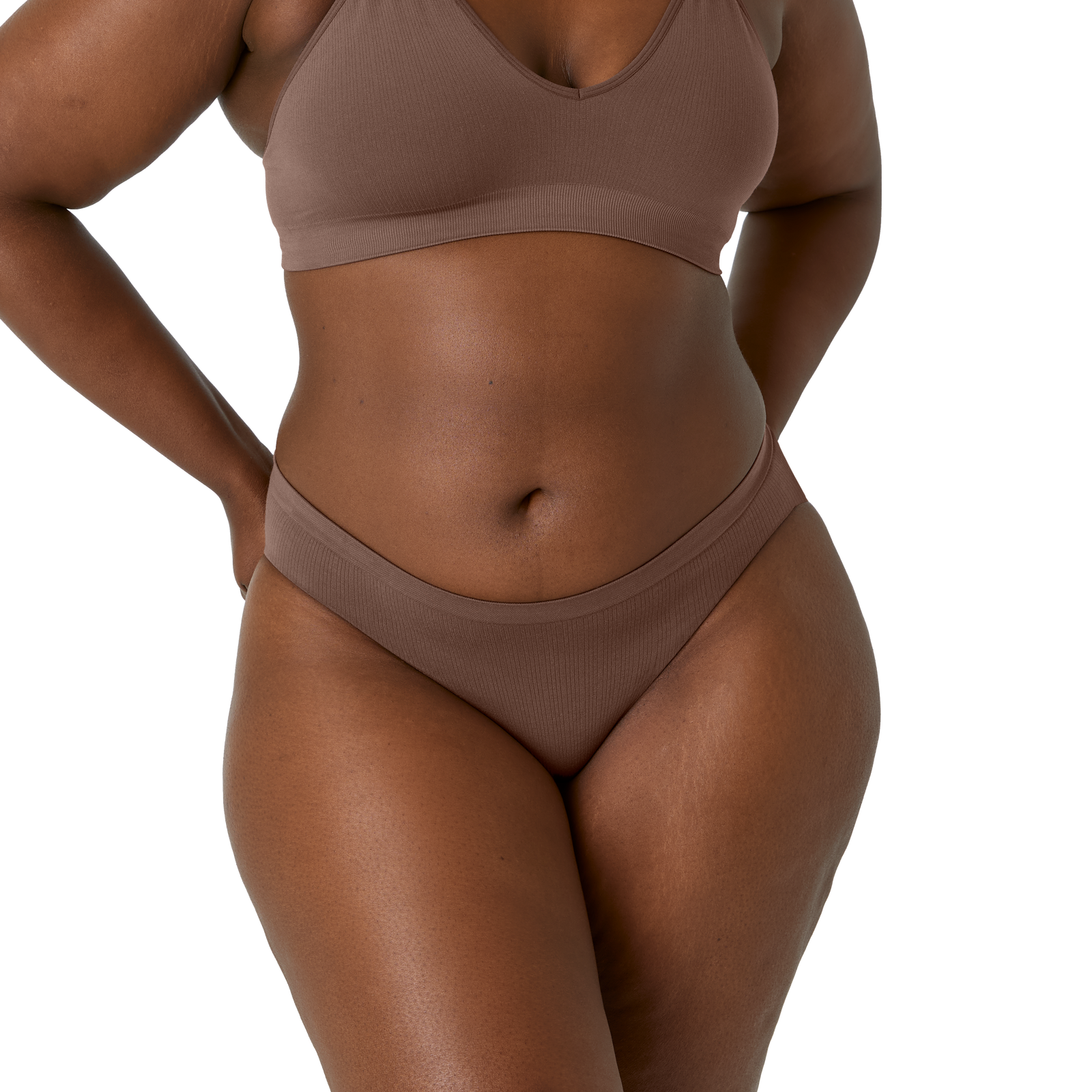 Ribbed Seamless Brief - Hickory WO1 [7716]