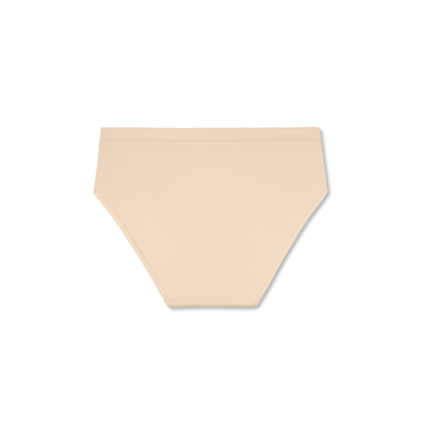 Women's Ribbed Seamless Brief - Wheat L Back [7716]