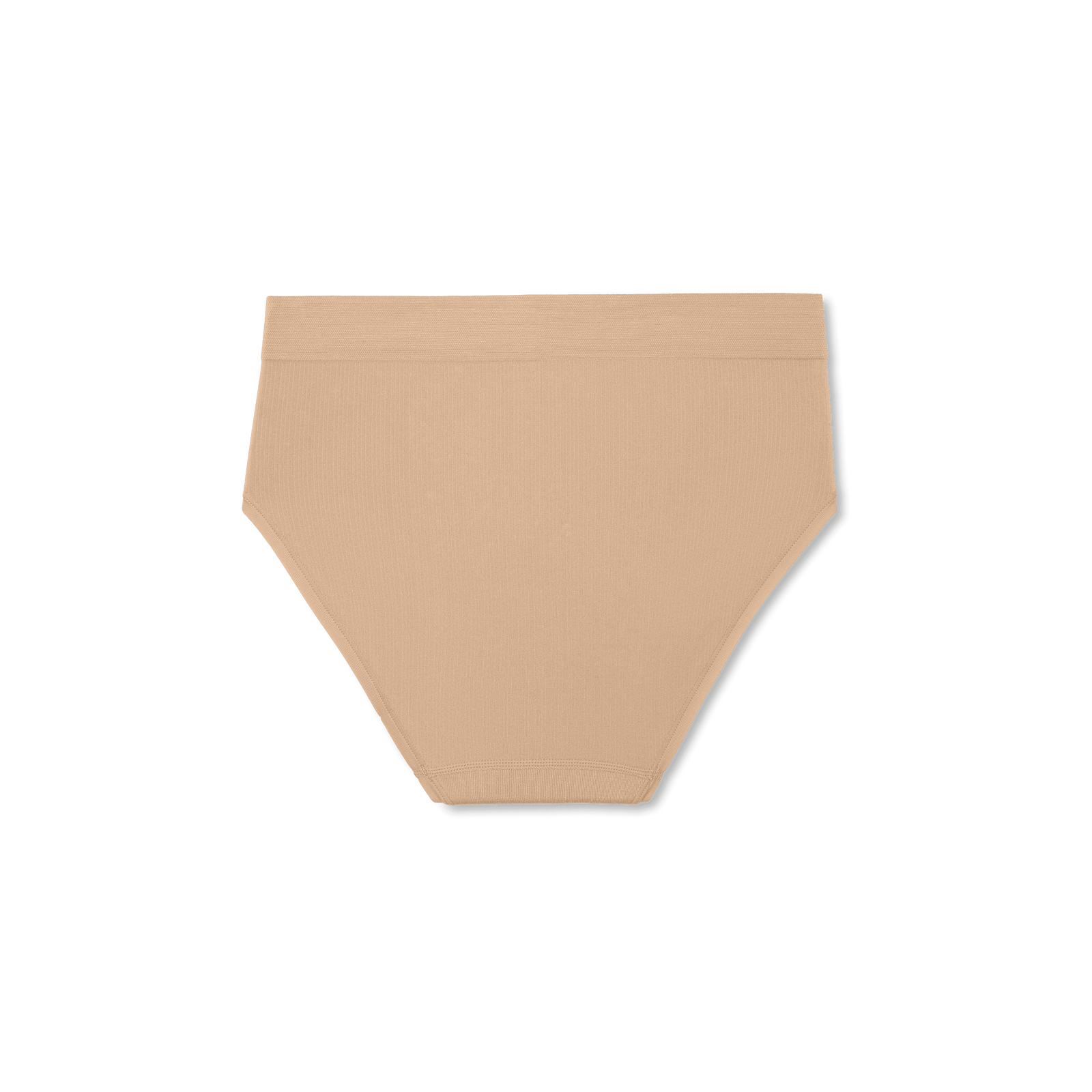 Women's Ribbed Seamless High Rise Brief - Sandcastle L Back [7718]
