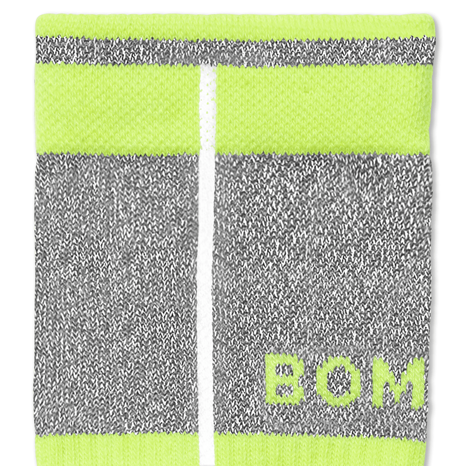 Reflective Performance Calf Socks - Reflective Yellow - Detail [7757]