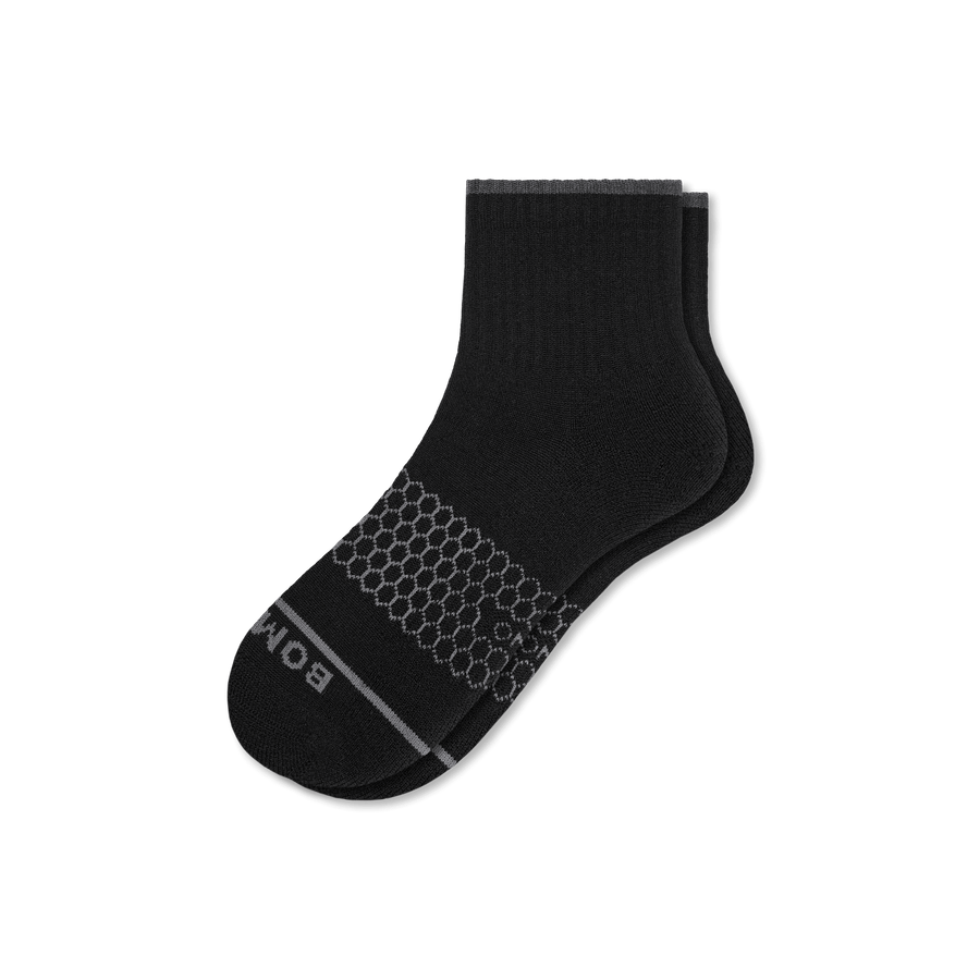 Men's Merino Wool Blend Quarter Socks - Easy Run Comfort