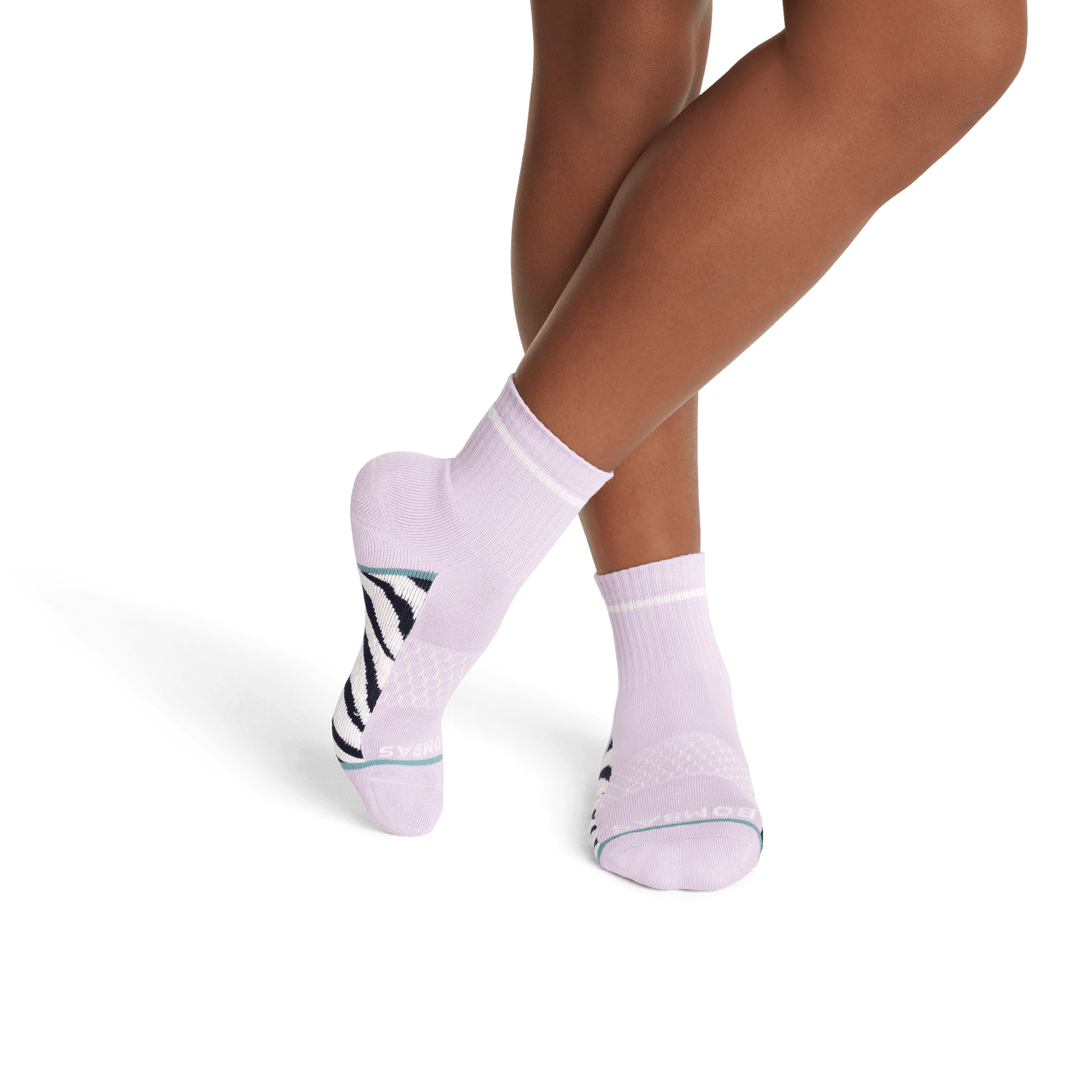 Wild Wear Quarter Socks - Purple Smoke Zebra WO1 [7814]