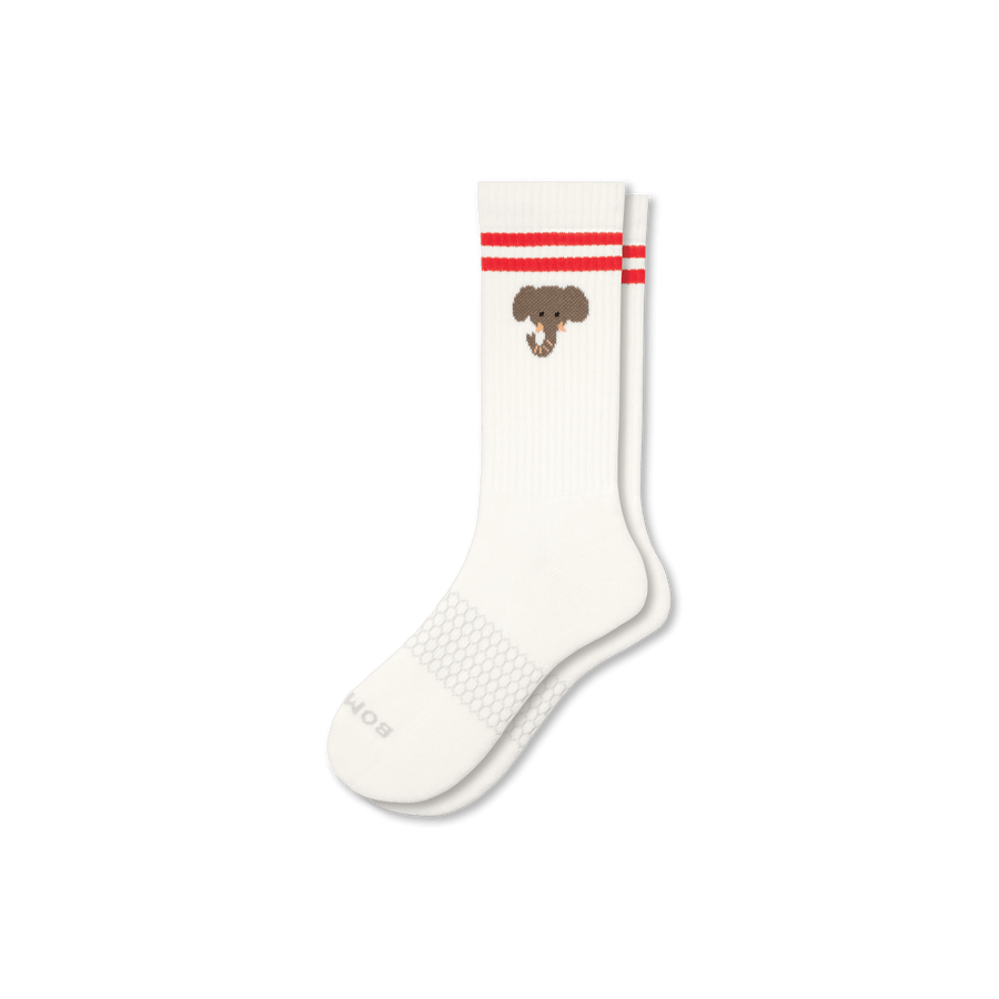 Men’s Safari Stripe Calf Socks - Breathable Everyday Cushion