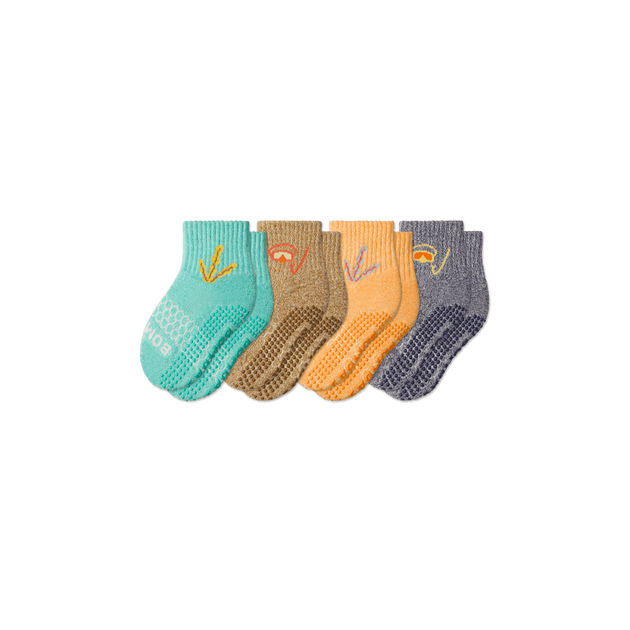 Toddler Aquatic Gripper Calf Sock 4-Pack - Smooth Shift Move