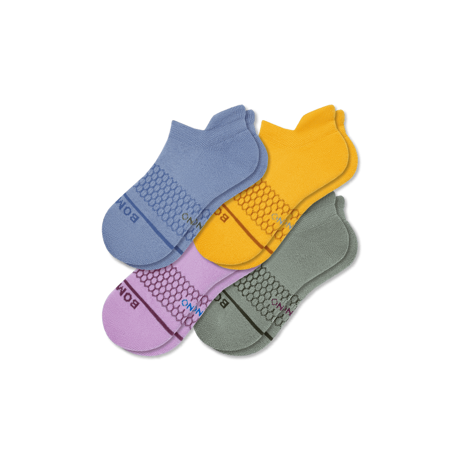 Youth Merino Wool Blend Ankle Sock 4-Pack - Cozy Weekend Rotation