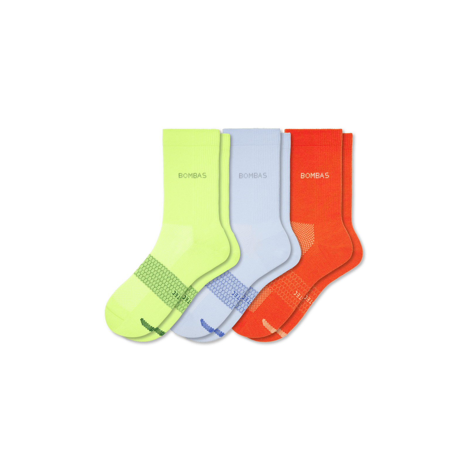 Lightweight Performance Half-Calf Socks - halo yellow mix