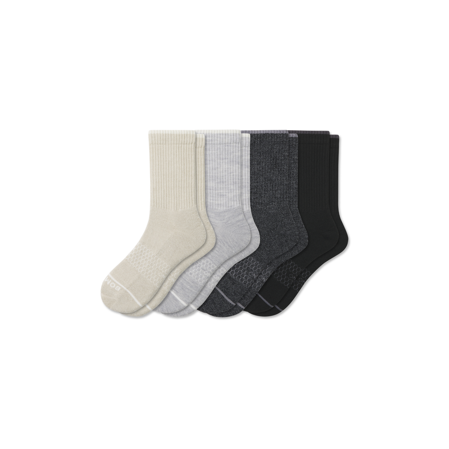 Men's Merino Wool Blend Half Calf Sock 4-Pack - Fresh Weekend Fit