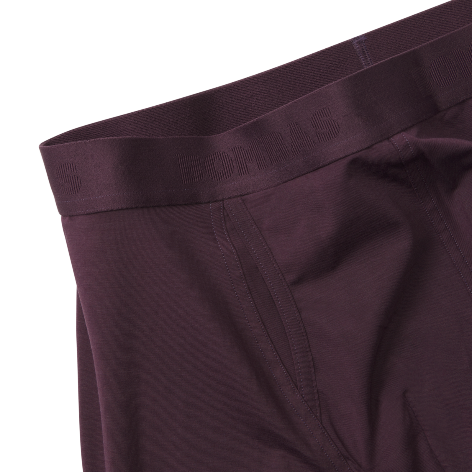 Men's Cotton Modal Blend Boxer Brief - Classic Fly - Purple Plum Detail [8470]