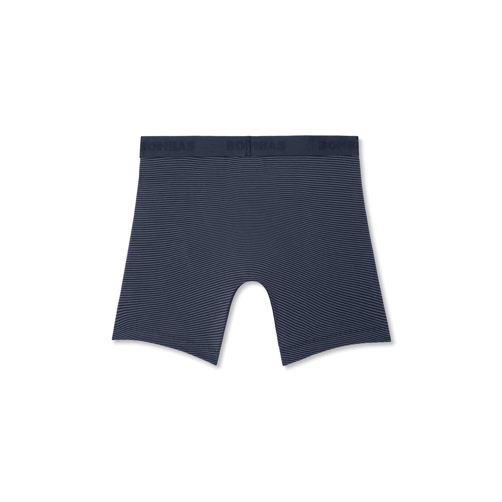 Men's Cotton Modal Blend Boxer Brief - Classic Fly - Midnight Navy / Washed Black Micro Stripe L Back [8470]