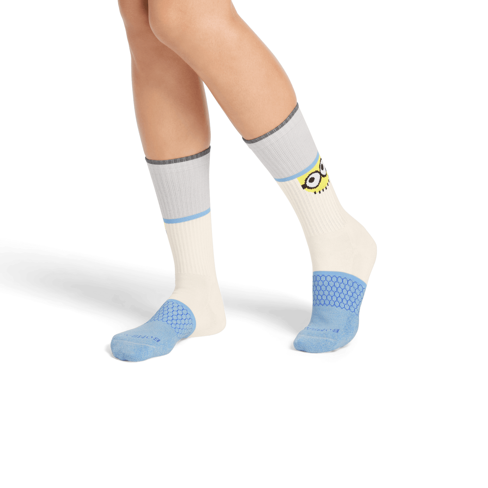 Minions X Bombas Calf Socks - White WO1 [8484]